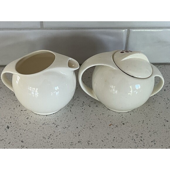 Blue Ridge Southern Potteries Stanhome Ivy And Berries Creamer And Sugar 1950's - Picture 4 of 8